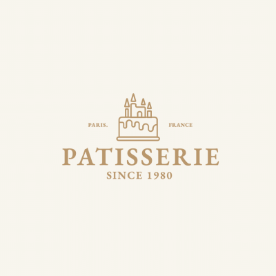 Simple Style French Patisserie Logo Image