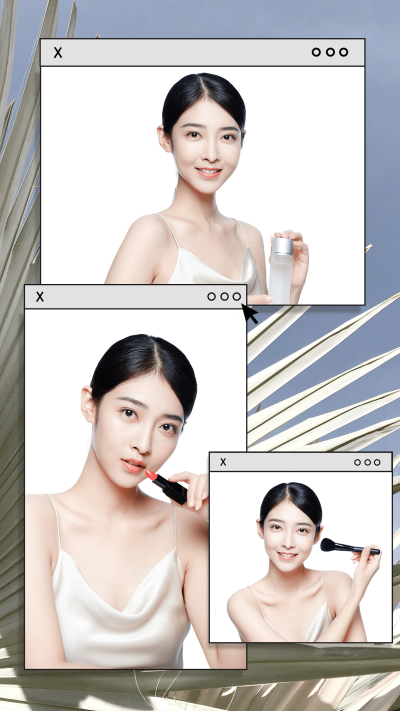 生活娱乐晒照极简数码框展示