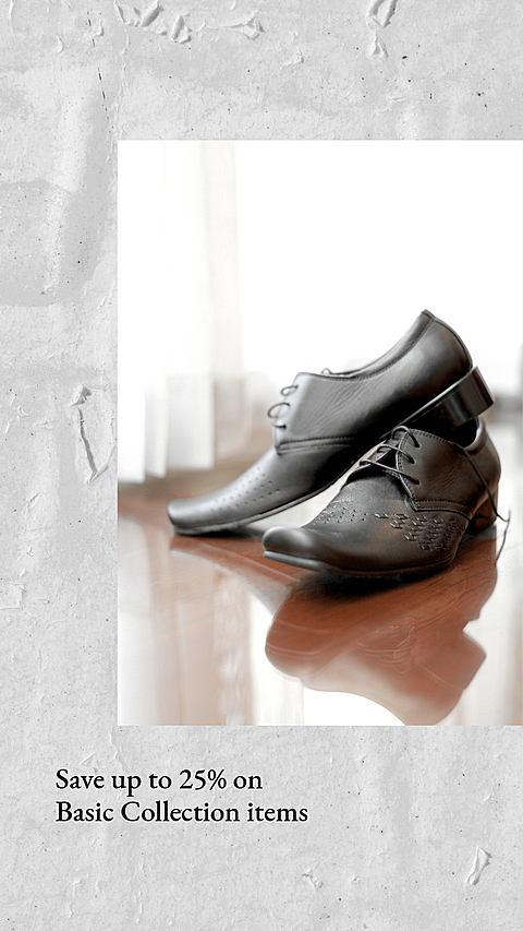 Pleated Paper Creative Men's Leather Shoes Display Sale Ecommerce Story
