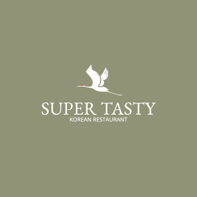Minimalist Style Korean Restaurant Logo Image