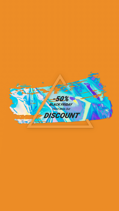 Fashion Orange Triangle Frame Black Friday Sales Instagram Highlight