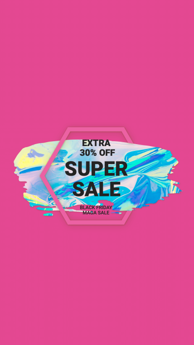 Fashion Hexagon Frame Black Friday Sale Instagram Highlight