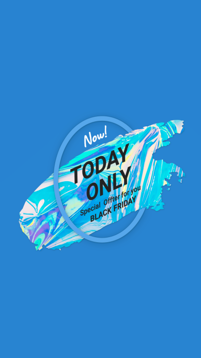 Fashion Blue Circle Frame Black Friday Sales Instagram Highlight