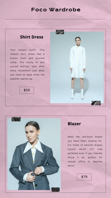 Fashion Women's Wear Display Ecommerce Story预览效果