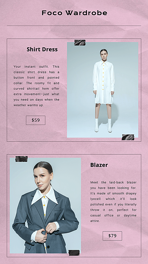 Fashion Women's Wear Display Ecommerce Story