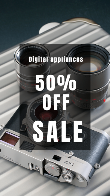 Camera Promotion Big Discount Simple Fashion Simple Style Ecommerce Story预览效果