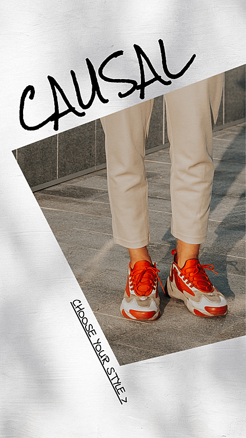 Simple Literary Sport Shoes Display Introduction Instagram Story