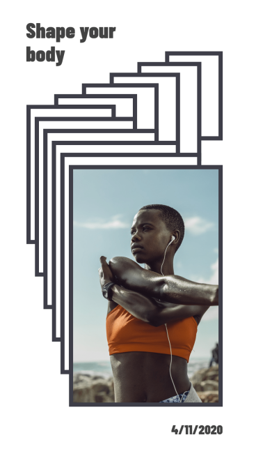 Simple Fashion Rectangle Frame Sports Woman Moment Record Instagram Story预览效果