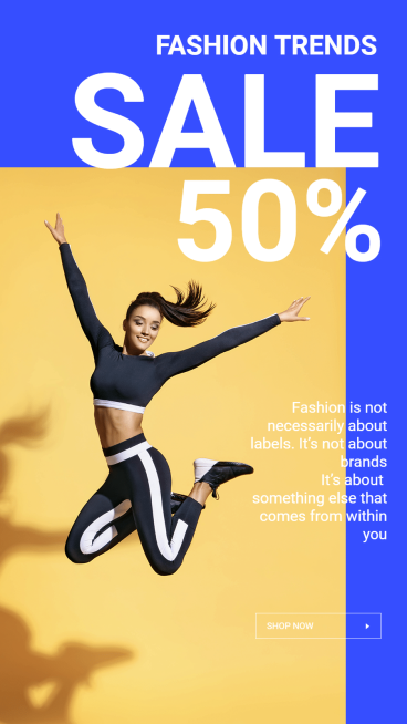 Simple Fashion Women's Cloth Discount Ecommerce Story预览效果