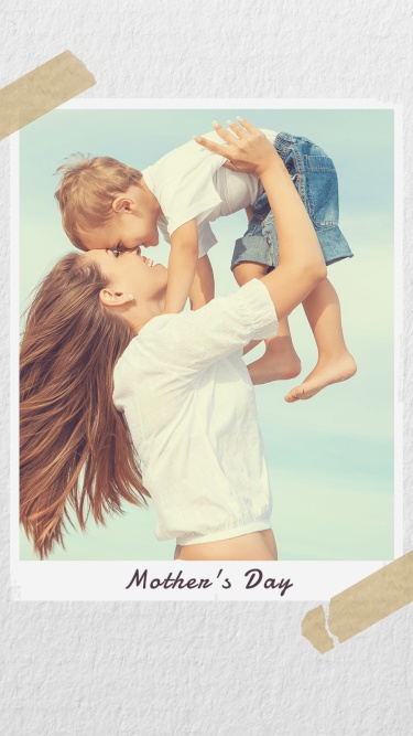 Mother’s Day Mother Baby Photo Simple Fashion Style Polaroid Simulation Instagram Story