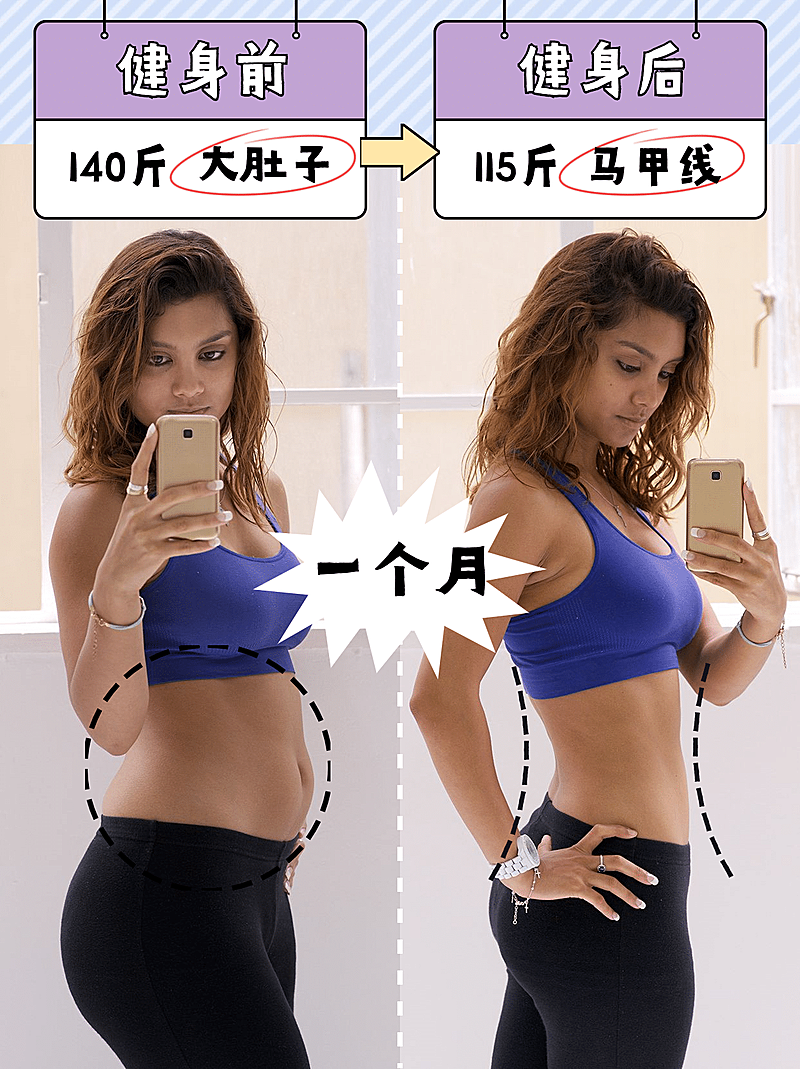 健身减肥锻炼运动小红书封面配图