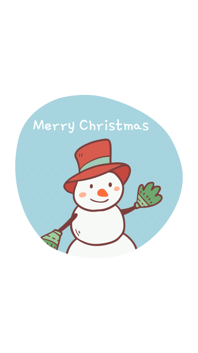 Cute Cartoon Christmas Snowman Art Illustration Instagram Highlight