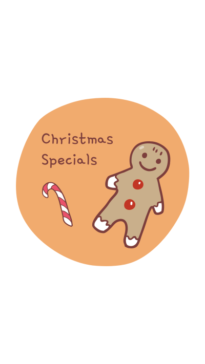 Christmas Cartoon Gingerbread Man Pattern Illustration Icon Instagram Highlight