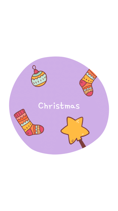 Christmas Cartoon Socks Illustration Icon Instagram Highlight