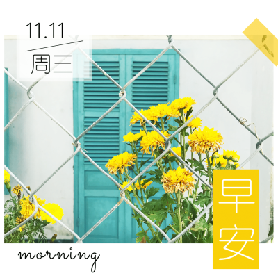 日签早安实景静物清新文艺方形海报