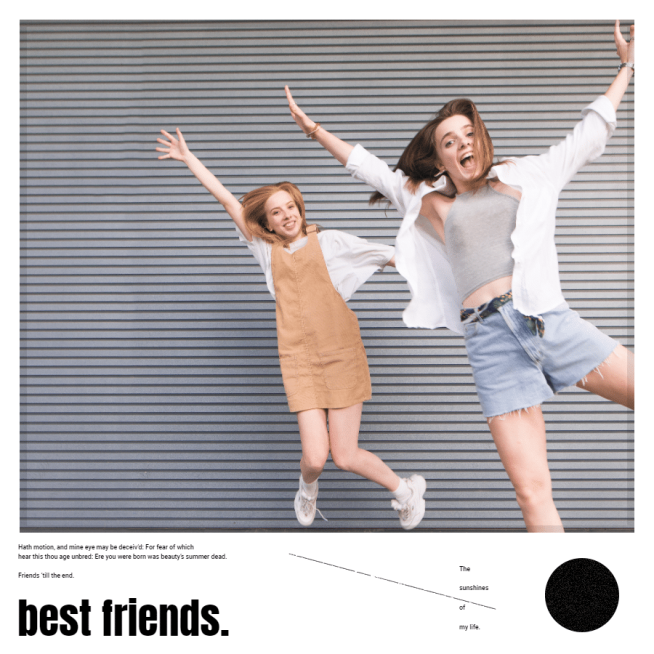 Literary Friends Group Photo Text Quotes Instagram Post预览效果