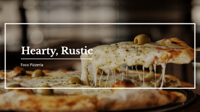 Simple Pizza Shop Slogan Display Facebook Cover