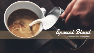 Simple Fashion Coffee Display Promo Facebook Cover