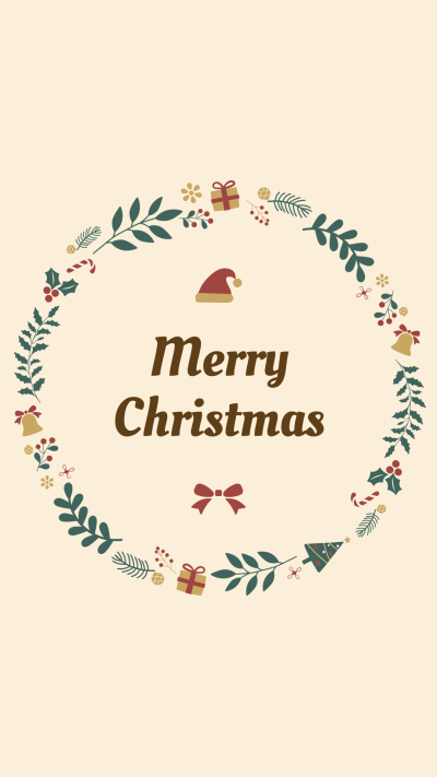 Simple Literary Santa Hat Element Christmas Greeting Text Instagram Highlight