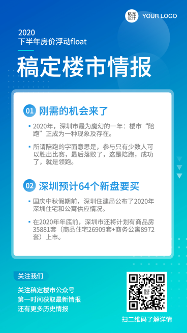 房地产热点营销简约风海报预览效果