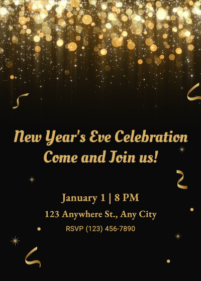 New Year's Eve Celebration Invitation Letter