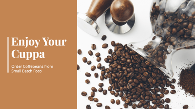 Simple Fashion Coffee Beans Display Promo Facebook Cover