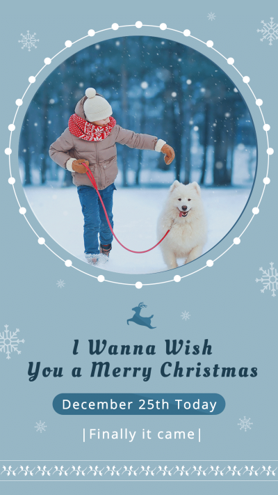 Christmas Personal Photo Display Simple Fashion Dark Style Poster Instagram Story