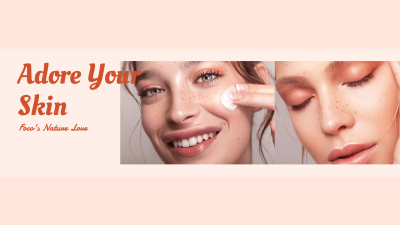 Simple Literary Skincare Products Slogan Display Facebook Cover
