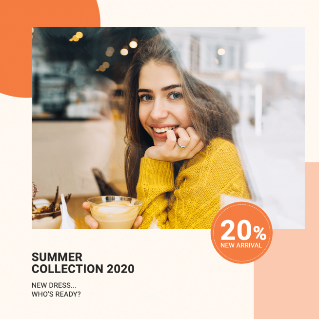 Orange Circle Element Fashion Women's Wear Summer Collection Ecommerce Product Image预览效果
