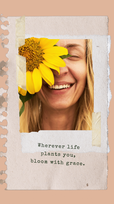 Creative Flower Woman Personal Show Display Instagram Story