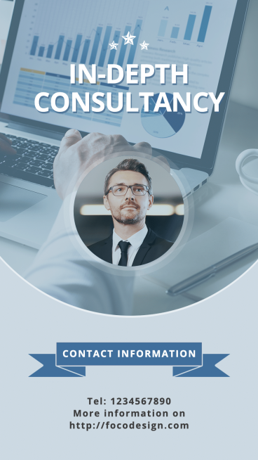 Simple Commercial Consultancy Service Contact Information Ecommerce Story预览效果