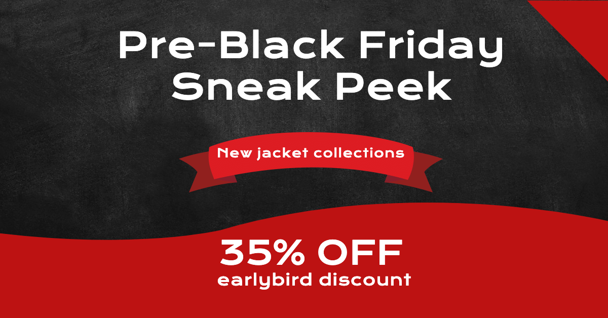New Jacket Collections Pre-Black Friday Sale Ecommerce Banner