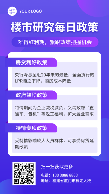 房地产热点营销商务风海报预览效果