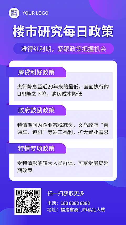 房地产热点营销商务风海报