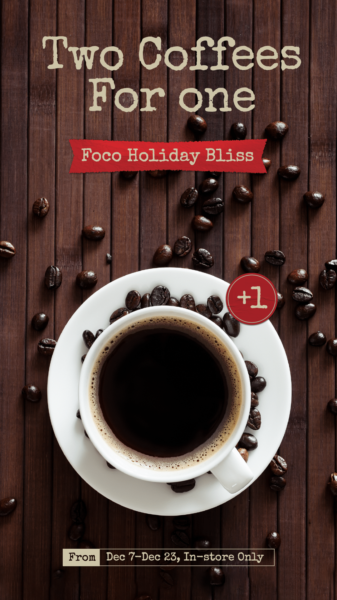 Red Circle Tag Element Literary Coffee Shop Christmas Promotion Ecommerce Story预览效果