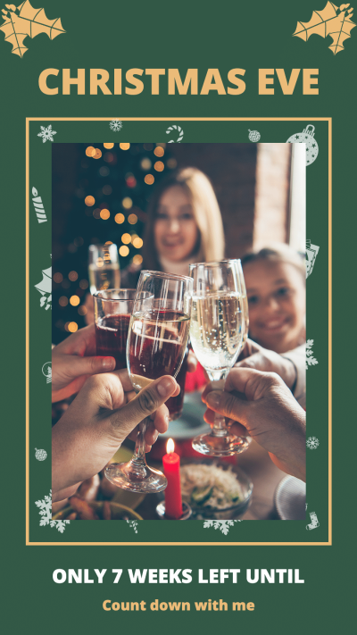 Christmas Eve Family Photo Display Template Poster Instagram Story