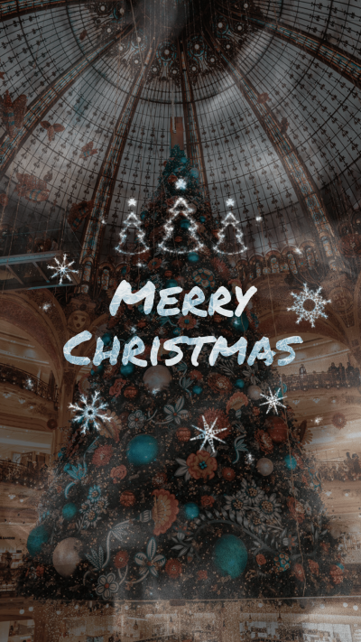 Christmas Tree Illustration Greeting Text Instagram Highlight