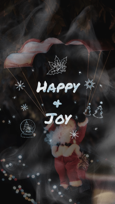 Christmas Tree Illustration Text Happy Joy Instagram Highlight