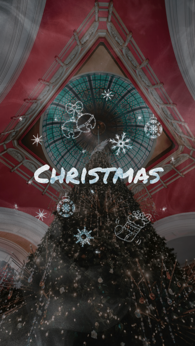 Christmas Tree Illustration Text Instagram Highlight