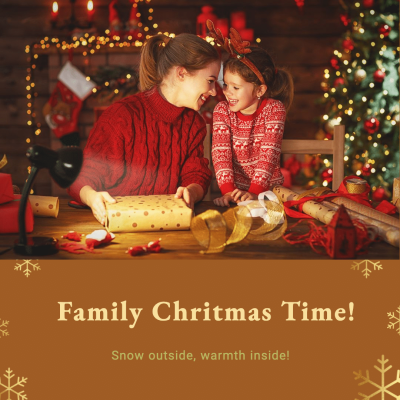 Creative Family Christmas Time Display Instagram Post