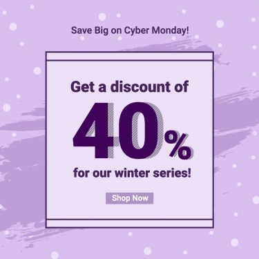 Cyber Monday Winter Fashion Discount Sale Promo Ecommerce Product Image