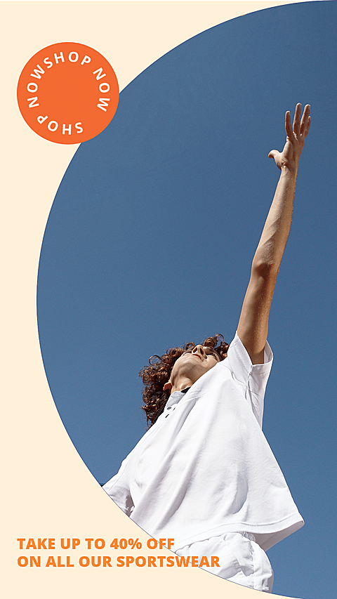 Orange Circle Element Simple Sportswear Promotion Ecommerce Story