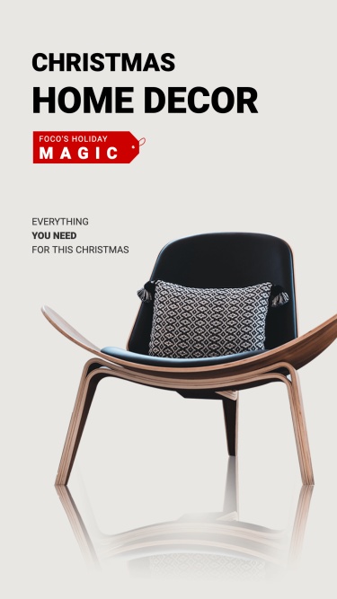 Christmas Decoration Furniture Template Simple Style Poster Ecommerce Story