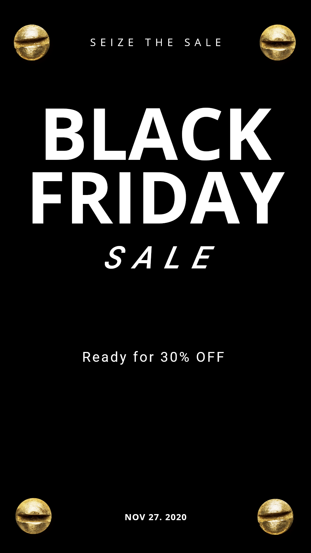 Black Friday Product Big Discount Luxury Simple Style Poster Ecommerce Story预览效果