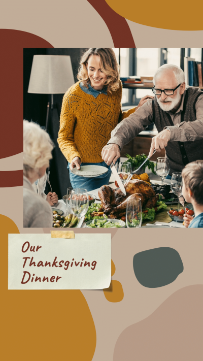 Thanksgiving Festival Family Dinner Warm Instagram Story Image