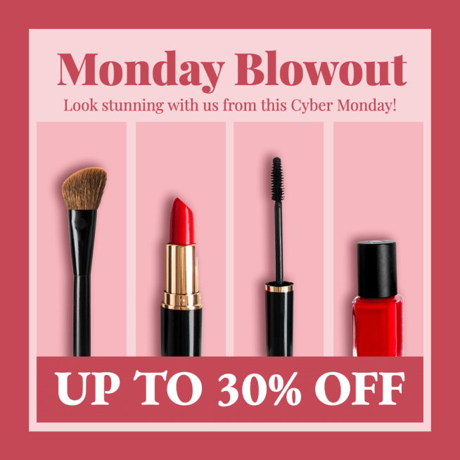 Fashion Style Makeup Cosmetics Cyber Monday Promo Ecommerce Product Image预览效果