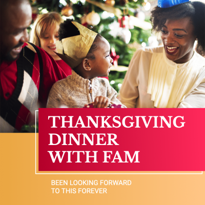 Creative Thanksgiving Family Feast Display Instagram Post