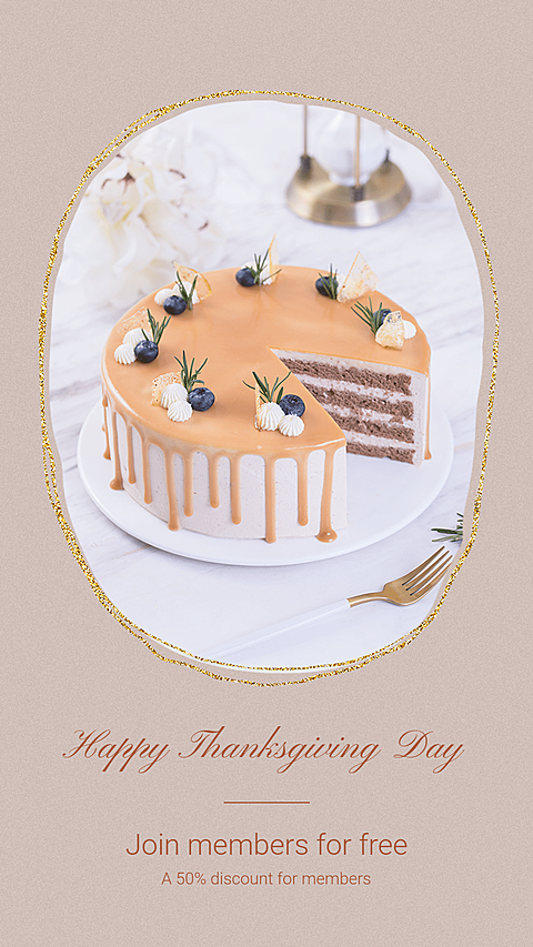 Literary Thanksgiving Day Cakes Discount Ecommerce Story