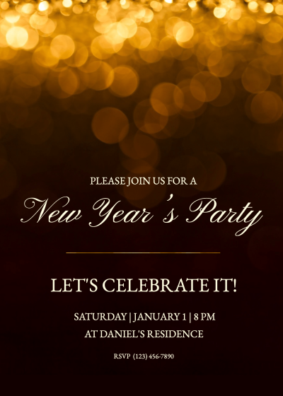 New Year's Party Invitation Letter