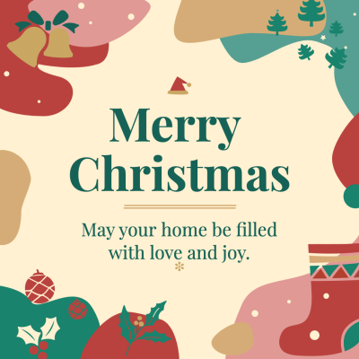 Merry Christmas Card Fashion Simple Style Poster Instagram Post